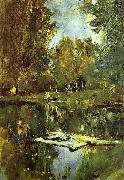 Valentin Serov Pond in Abramtsevo. Study oil painting on canvas